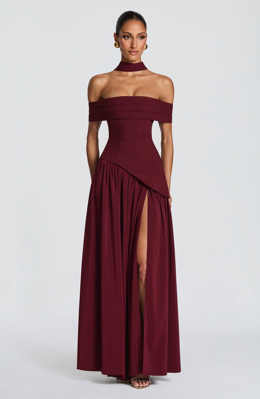 Sigrid Maxi Dress – Cherry Lacquer