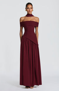 Sigrid Maxi Dress – Cherry Lacquer