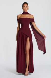 Sigrid Maxi Dress – Cherry Lacquer