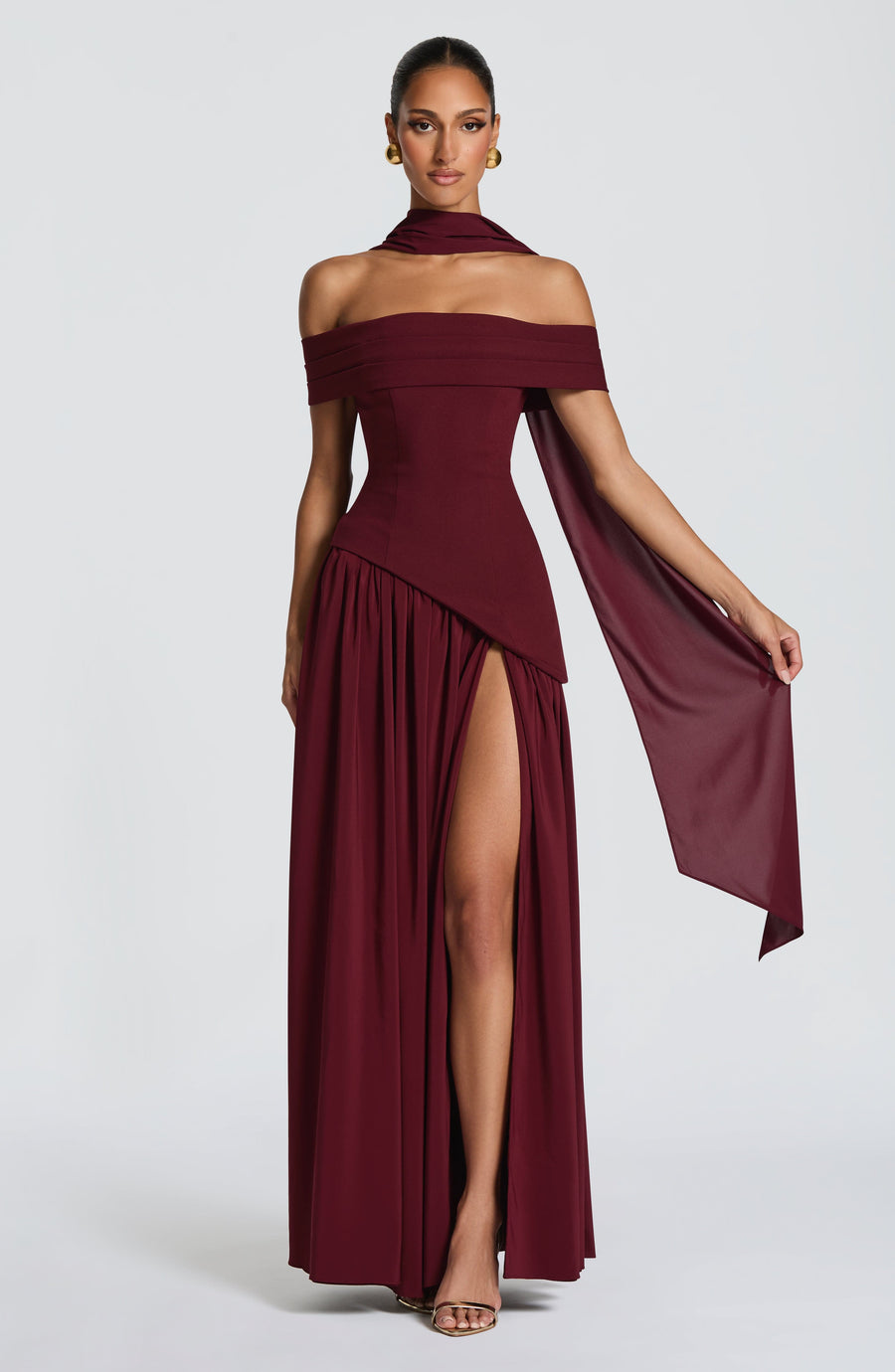 Sigrid Maxi Dress – Cherry Lacquer