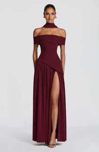 Sigrid Maxi Dress – Cherry Lacquer