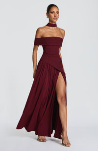 Sigrid Maxi Dress – Cherry Lacquer