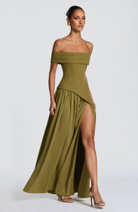 Sigrid Maxi Dress – Deep Olive