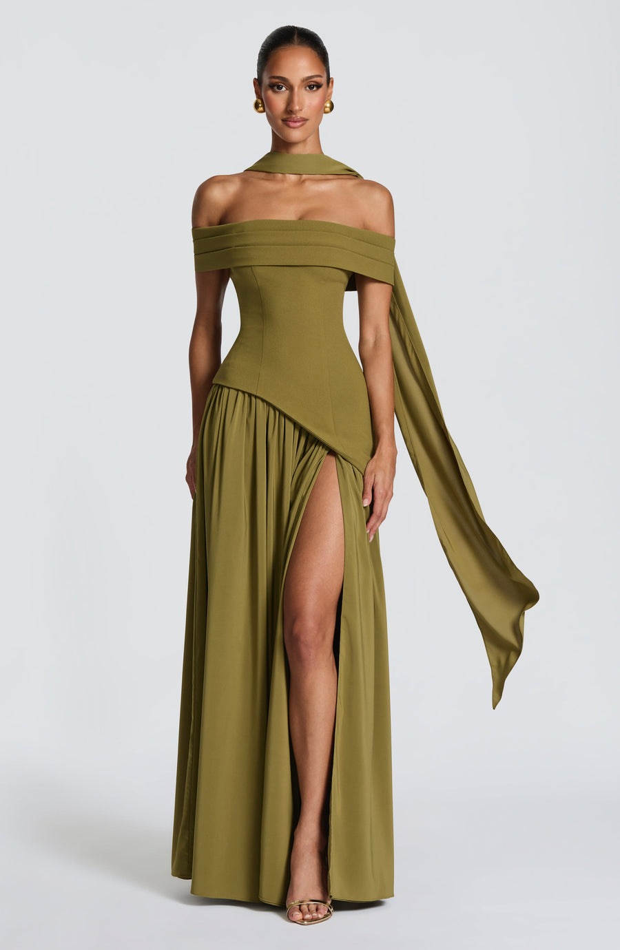 Sigrid Maxi Dress – Deep Olive