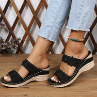 Delor™ Floral Wedge Slides