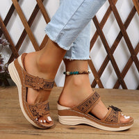 Delor™ Floral Wedge Slides