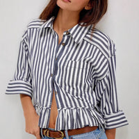 Delphine Casual Blouse with Ruffles