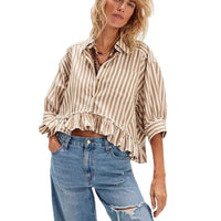 Delphine Casual Blouse with Ruffles