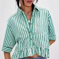 Delphine Casual Blouse with Ruffles