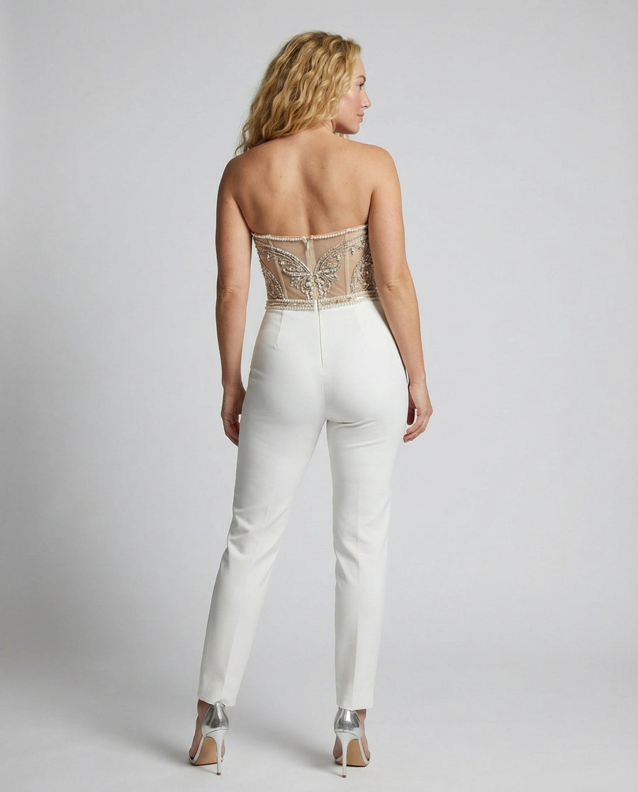 Delphine Elegant Jumpsuit in White