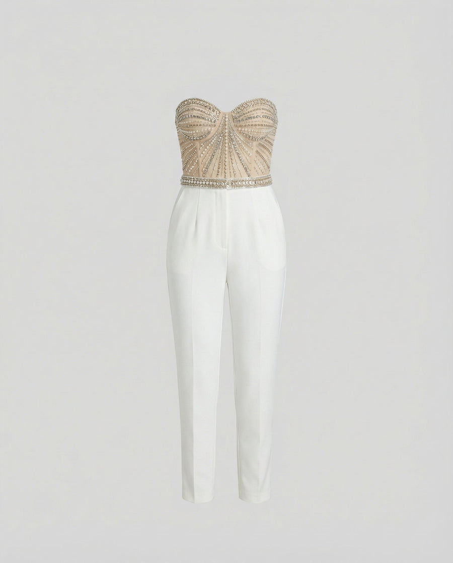 Delphine Elegant Jumpsuit in White
