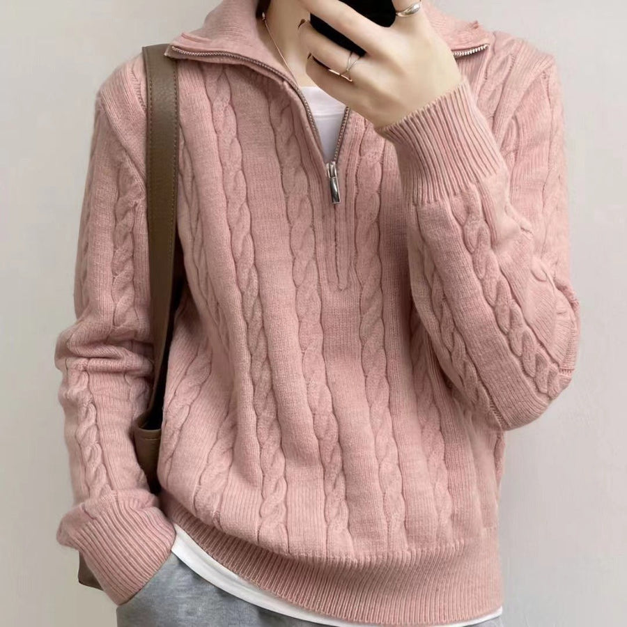 Delphine Knit Sweater in Pink