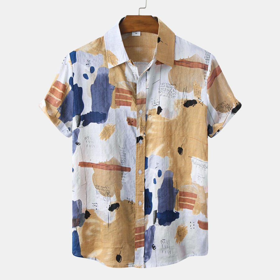 Delphine Shirt with Short Sleeve in Brown