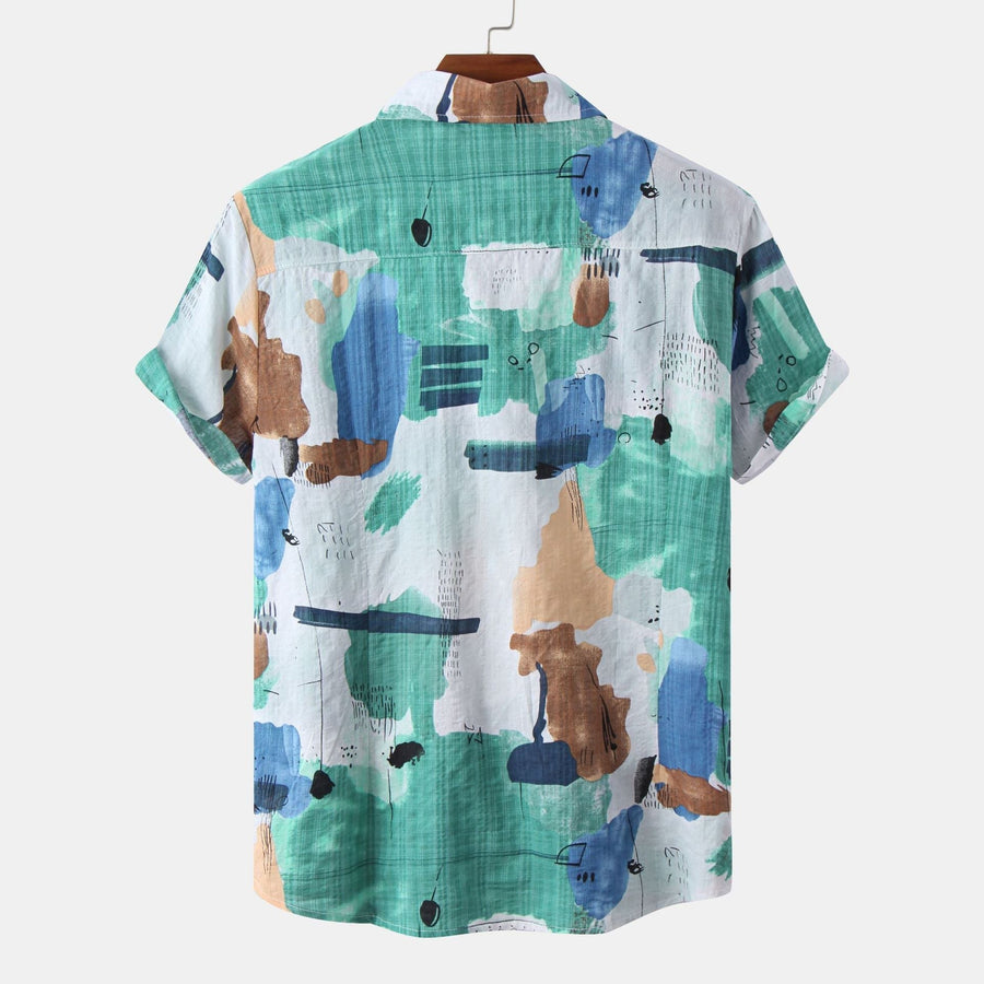 Delphine Shirt with Short Sleeve in Green