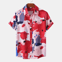 Delphine Shirt with Short Sleeve in Red