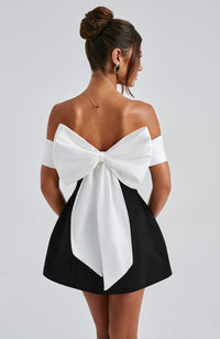 Melina Mini Dress – Black/White
