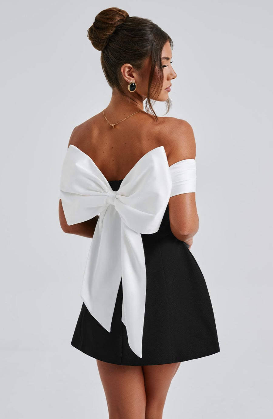 Melina Mini Dress – Black/White