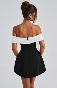 Melina Mini Dress – Black/White