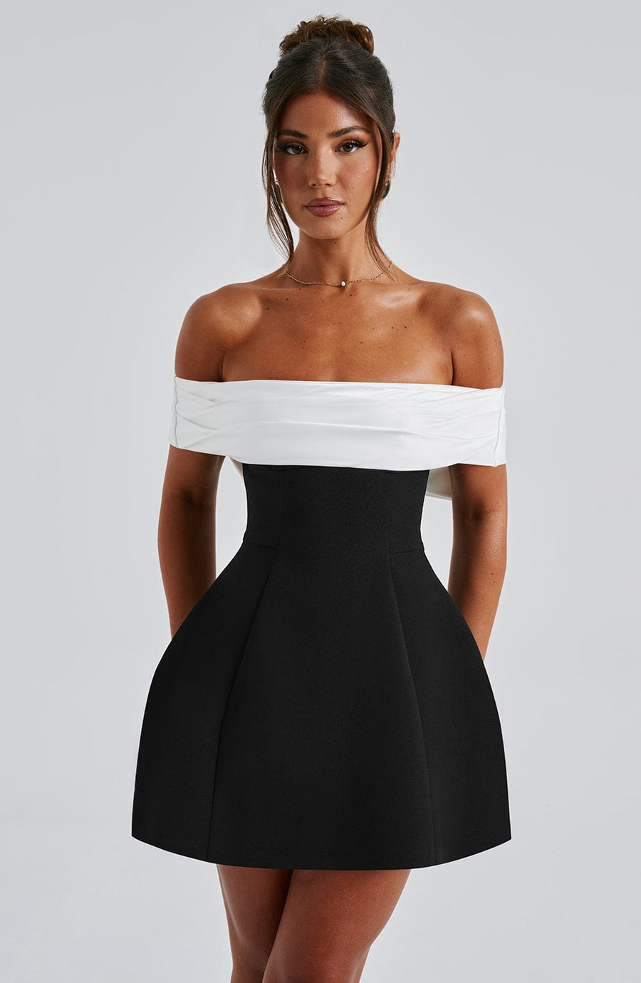 Melina Mini Dress – Black/White