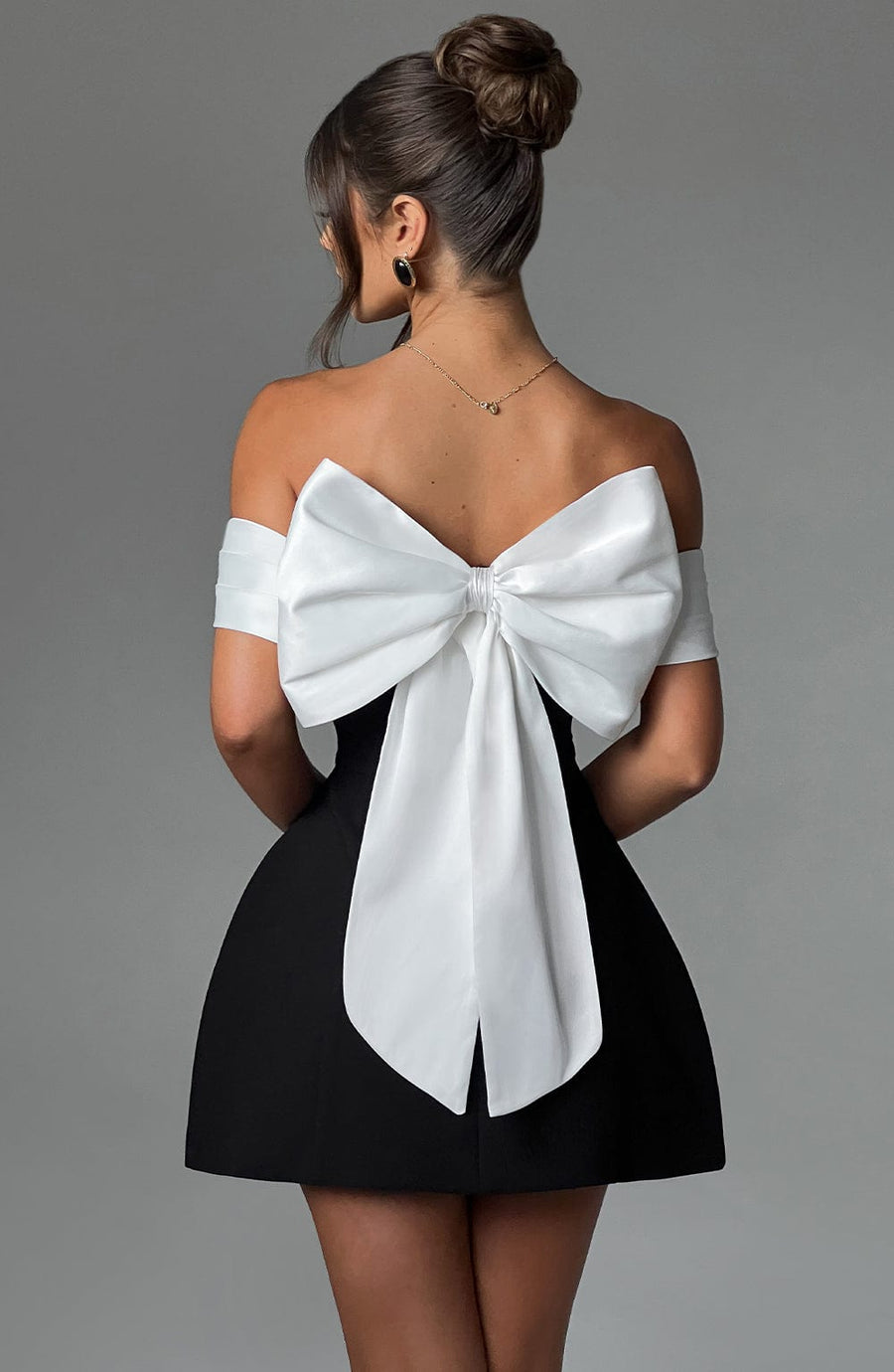Melina Mini Dress – Black/White