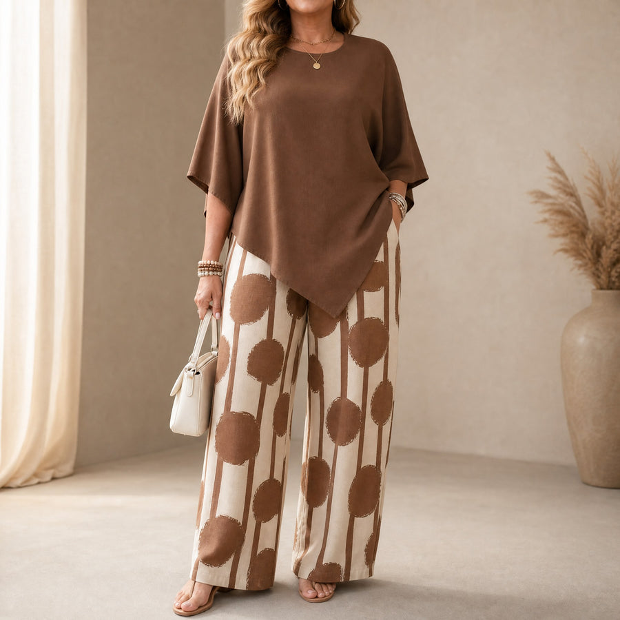 Delvara Women's 2-Piece Wide-Leg Pants Set