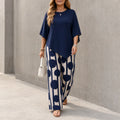 Delvara Women's 2-Piece Wide-Leg Pants Set