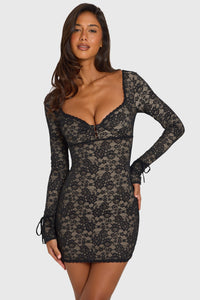 Delvara Women's Lace Mini Dress