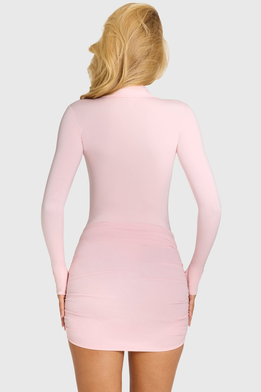 Delvara Women's Long Sleeve Mini Dress