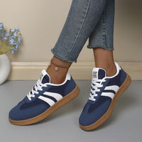 Delvorne Women's Retro Sneakers Lace-Up Casual Trainers in Purple