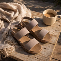 Delwyn Women's Flat Sandals with Elastic Straps