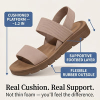 Delwyn Women's Flat Sandals with Elastic Straps