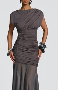 Linnea Maxi Dress – Charcoal