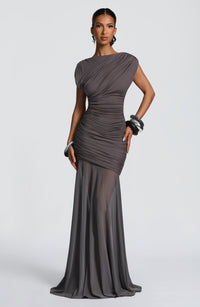 Linnea Maxi Dress – Charcoal