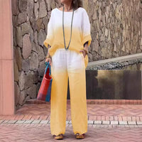 Denise Casual Linen Blouse in Indigo