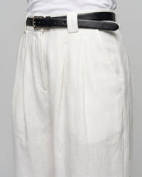 Denise Elegant Linen Trousers with Fitted