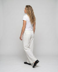 Denise Elegant Linen Trousers with Fitted
