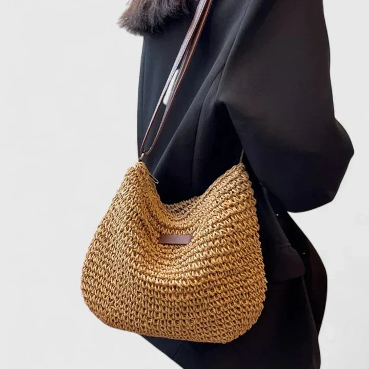 Svanhild | Women's Woven Straw Crossbody Bag