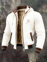 Merovee | Men's Pile Lined Hooded Zip Jacket