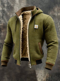 Merovee | Men's Pile Lined Hooded Zip Jacket
