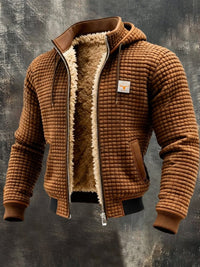 Merovee | Men's Pile Lined Hooded Zip Jacket