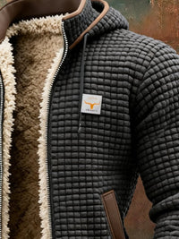 Merovee | Men's Pile Lined Hooded Zip Jacket