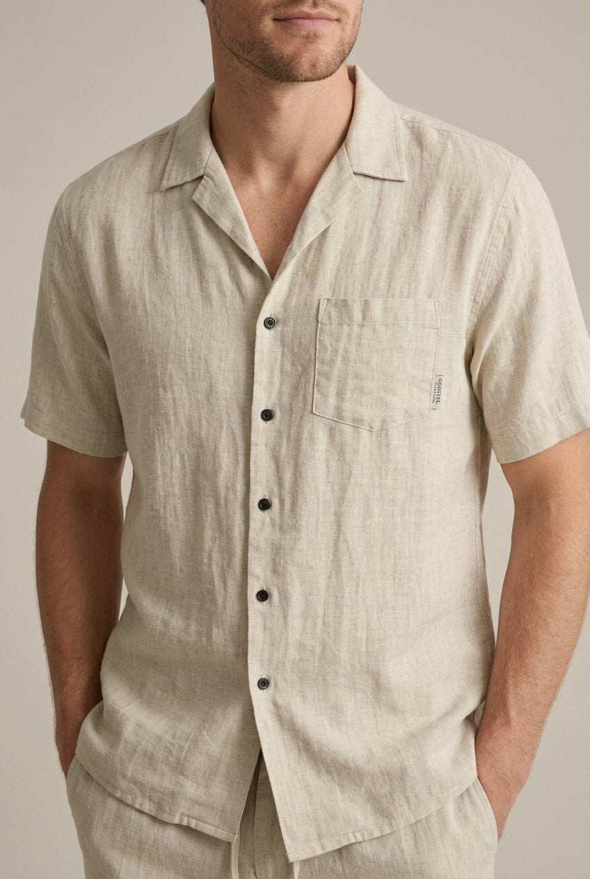 Men's Linen Two-Piece Set Relaxed Fit