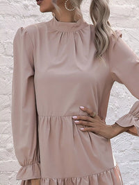 Valentina High-Low Flounce Dress in Sage