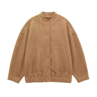 Diana Casual Jacket with Pockets and Oversized in Camel