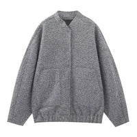 Diana Casual Jacket with Pockets and Oversized in Grey