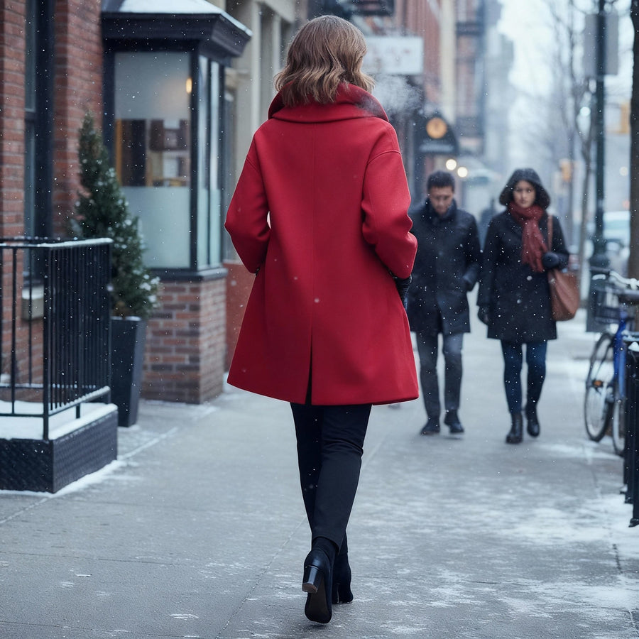 Diana Elegant Coat in Red