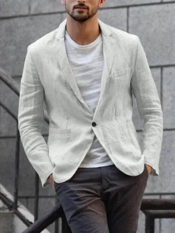 Diederik Linen Blazer in Grey
