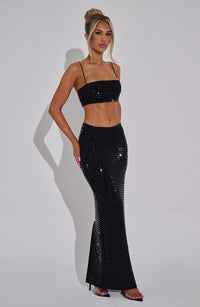 Elvie Maxi Skirt in Black