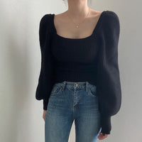 Dinah Knit Sweater in Black