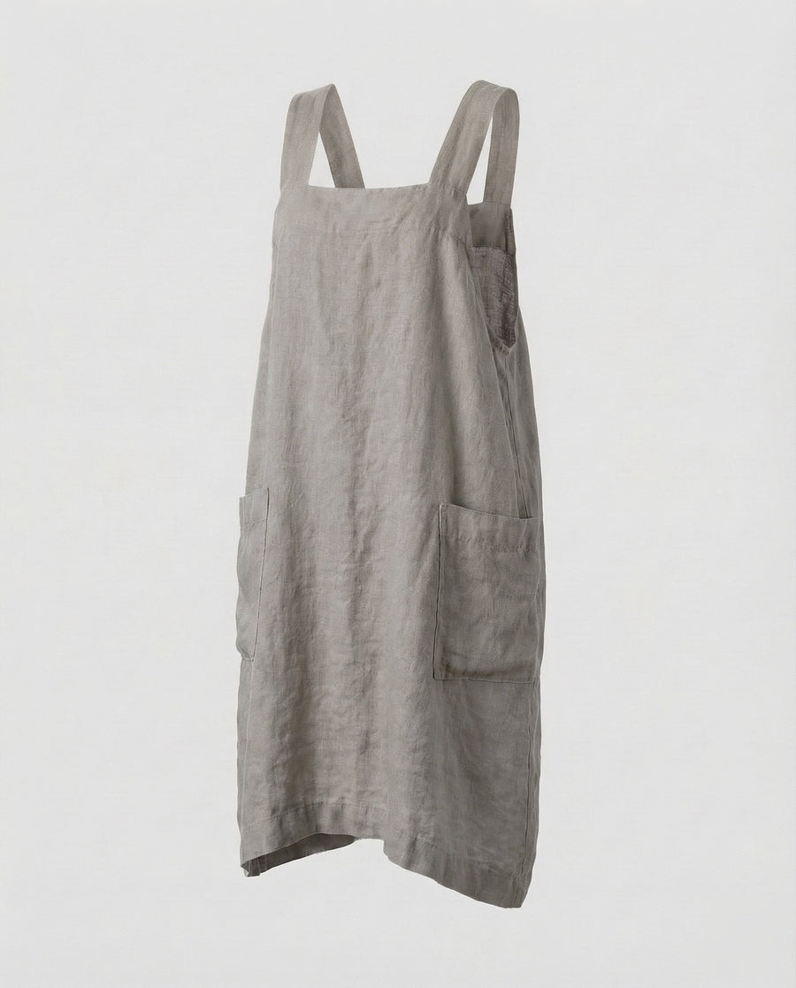 Dinah Linen Dress in Grey